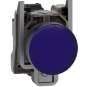 چراغ سیگنال اشنایدر فلزی آبی با LED داخلی 24 ولت AC و DC